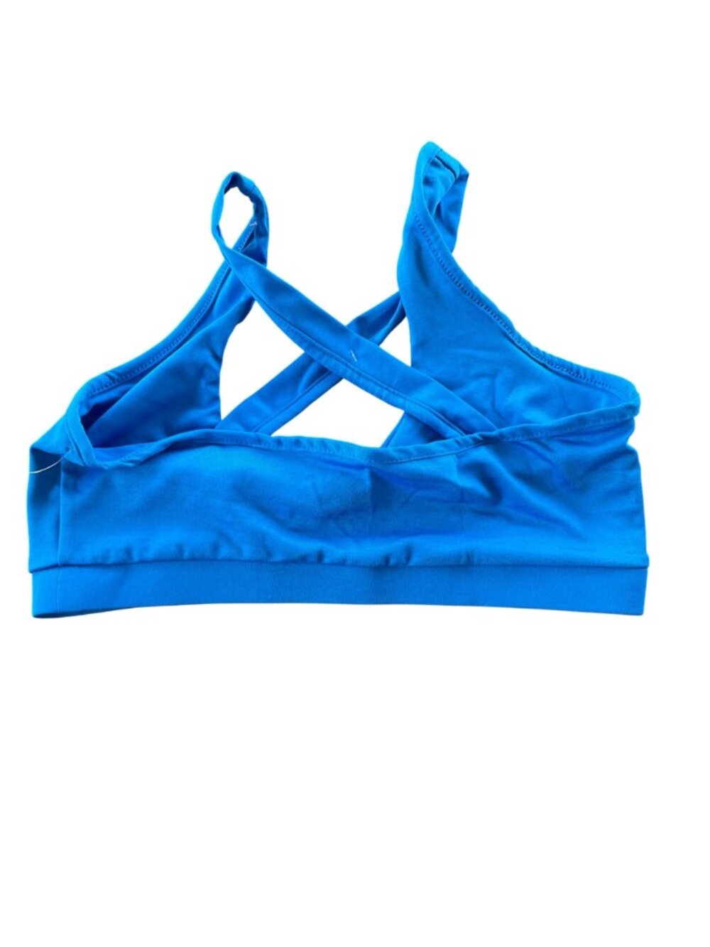 Series 8 Fitness Sports Bra Blue Sz LG Crossback Low Impact Knot Front Wireless - Picture 2 of 3
